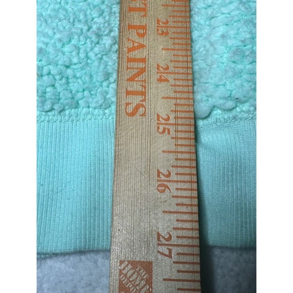 NO BOUNDARIES Womens Aqua Sherpa Fleece Quarter Zip Sweatshirt Mock Neck Size XL - Picture 6 of 8